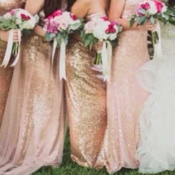 Alfred Angelo Rose Gold Sequin Dress - Picture 7 of 7